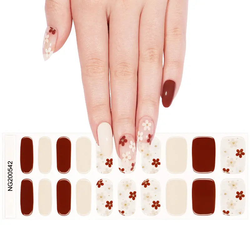 Flower Transparent Gel — Semi-Cured Gel Nail Wraps