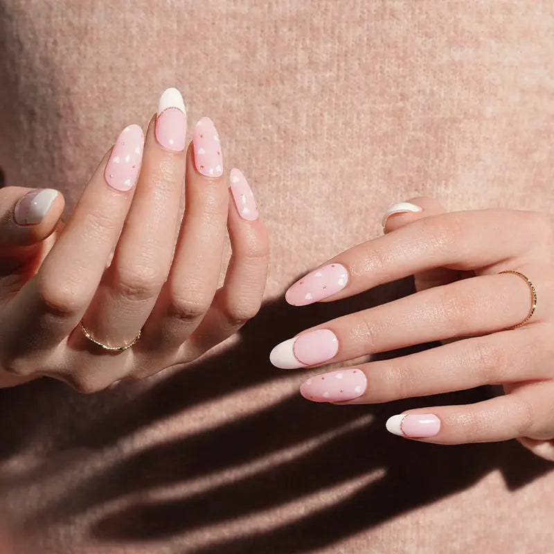French Strips Pink Gel — Semi-Cured Gel Nail Wraps