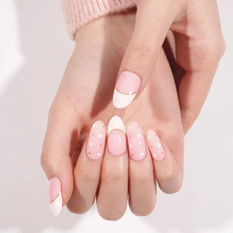 French Strips Pink Gel — Semi-Cured Gel Nail Wraps