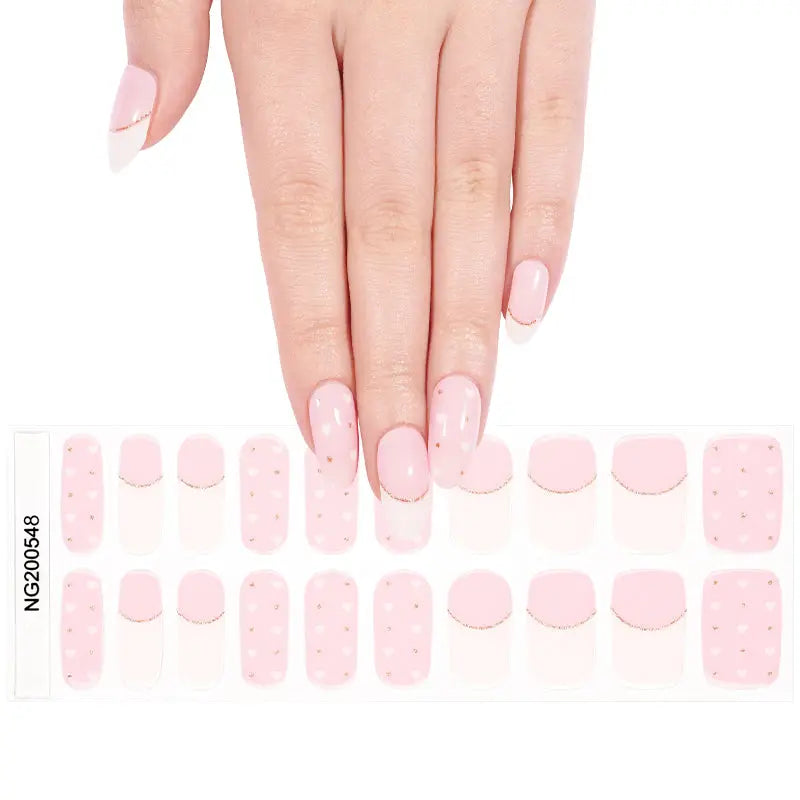 French Strips Pink Gel — Semi-Cured Gel Nail Wraps