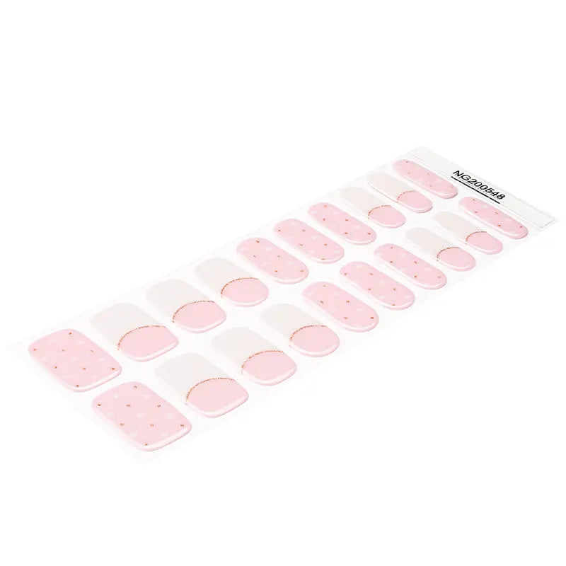 French Strips Pink Gel — Semi-Cured Gel Nail Wraps
