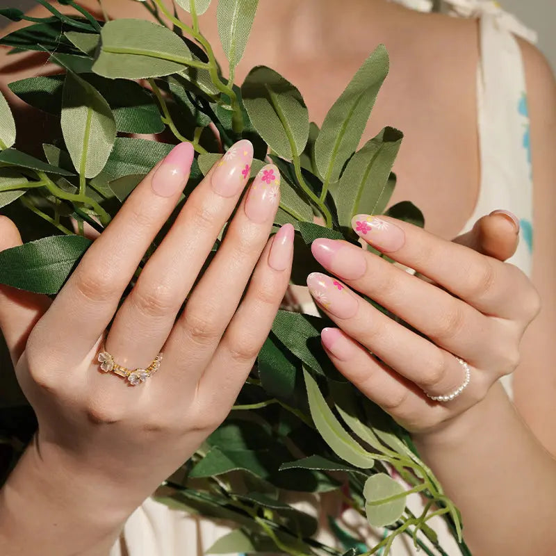 French Stickers Flower Strips — Semi-Cured Gel Nail Wraps