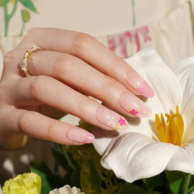French Stickers Flower Strips — Semi-Cured Gel Nail Wraps