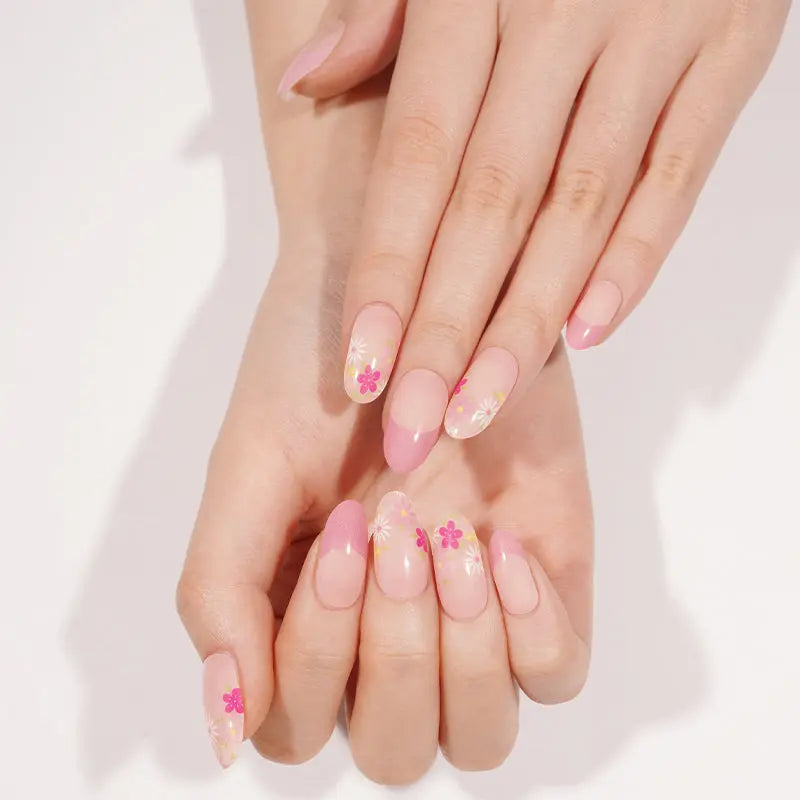French Stickers Flower Strips — Semi-Cured Gel Nail Wraps