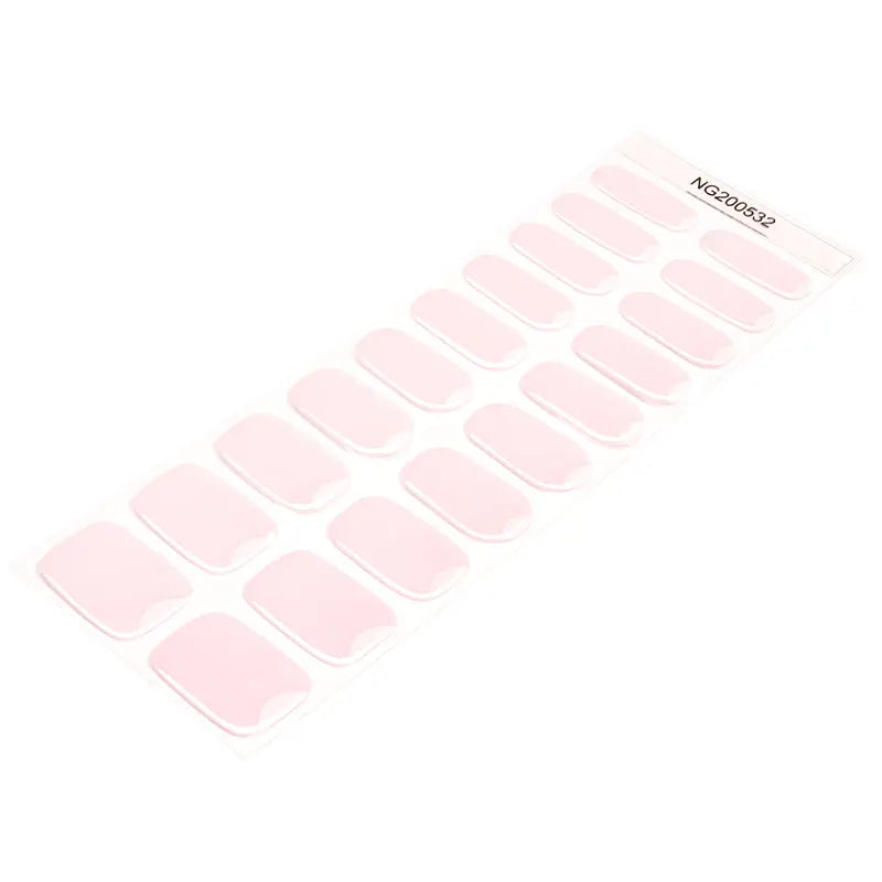 French Stickers Pink Strips — Semi-Cured Gel Nail Wraps