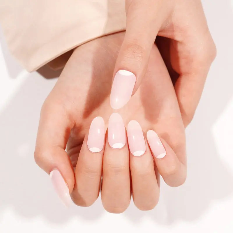 French Stickers Pink Strips — Semi-Cured Gel Nail Wraps