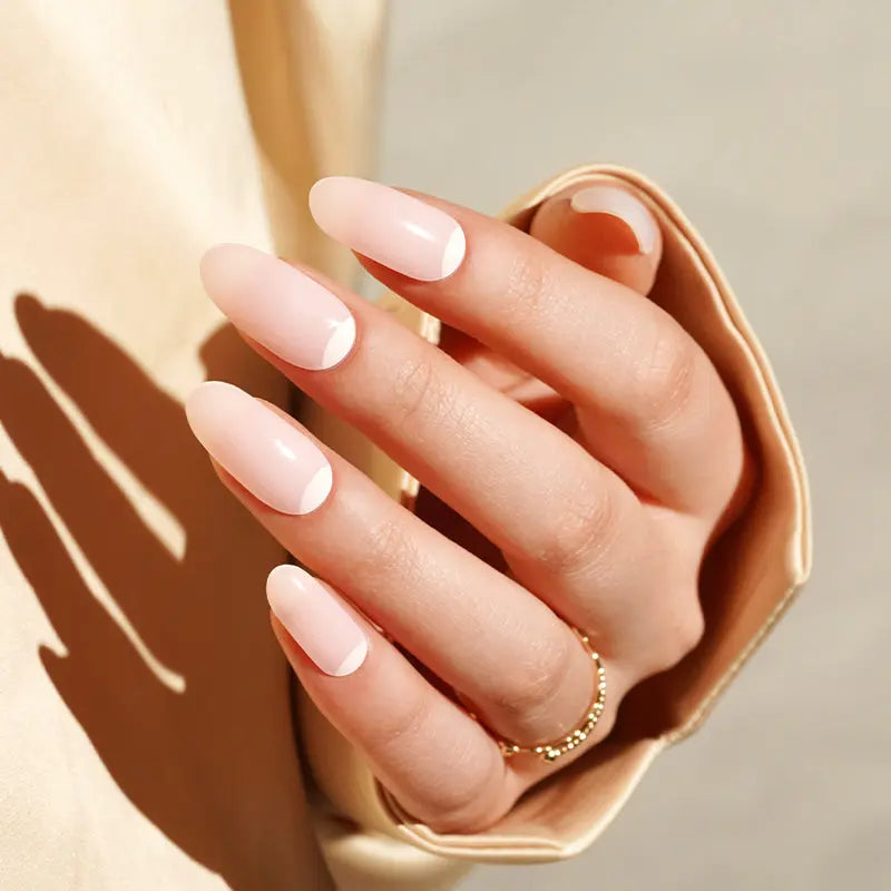 French Stickers Pink Strips — Semi-Cured Gel Nail Wraps