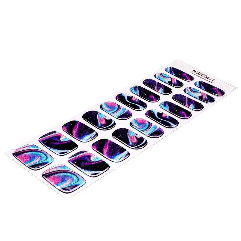 Galaxy Gel Stickers Swirling Colours — Semi-Cured Gel Nail Wraps