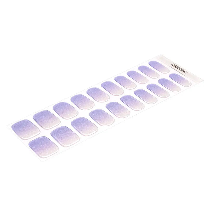 Gel Sticker Extension Ombre Glitter — Semi-Cured Gel Nail Wraps