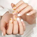 Gel Sticker With Uv Light French Designs — Semi-Cured Gel Nail Wraps