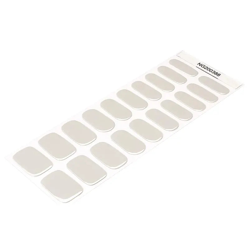 Beige-white Solid Designs — Semi-Cured Gel Nail Wraps