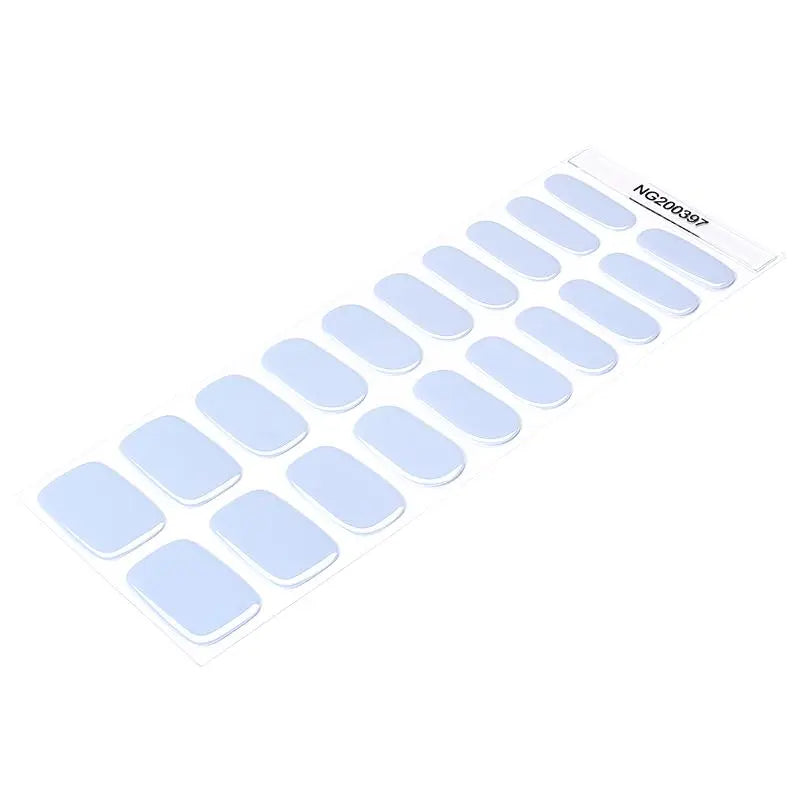 Blue Solid Sticker Art — Semi-Cured Gel Nail Wraps