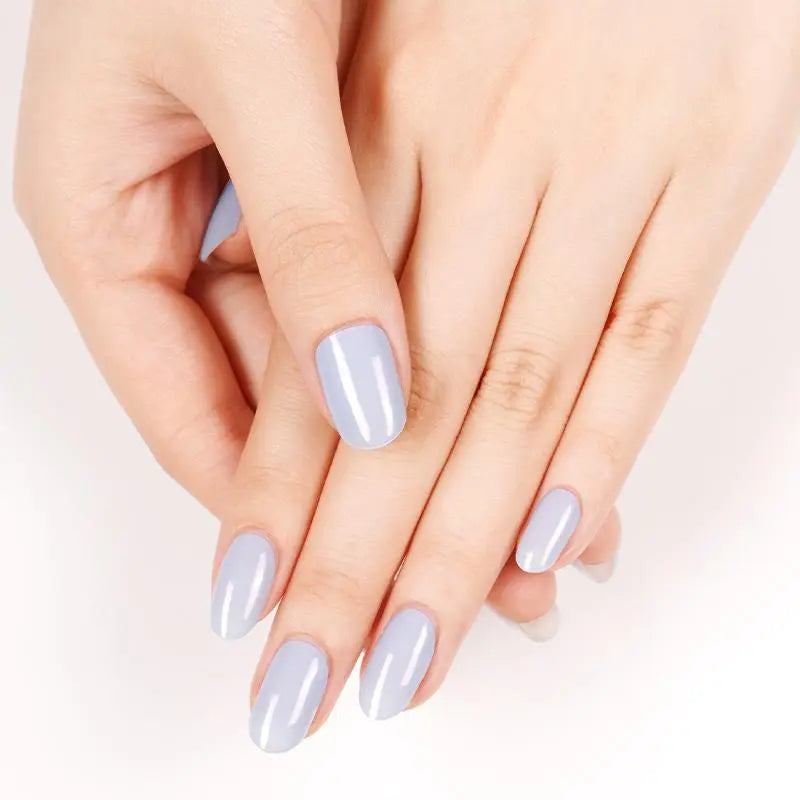 Blue Solid Sticker Art — Semi-Cured Gel Nail Wraps