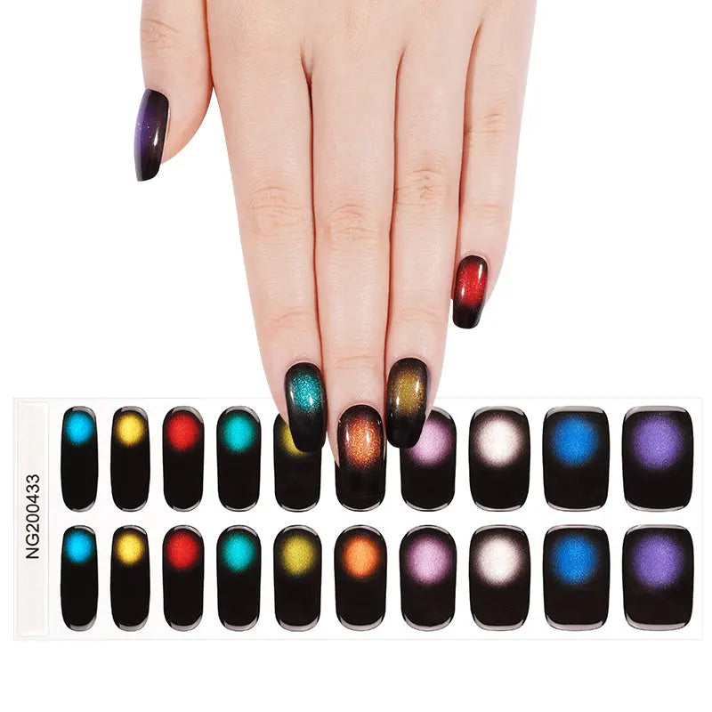 Multichrome Multicoloured Magnetic Effect — Semi-Cured Gel Nail Wraps