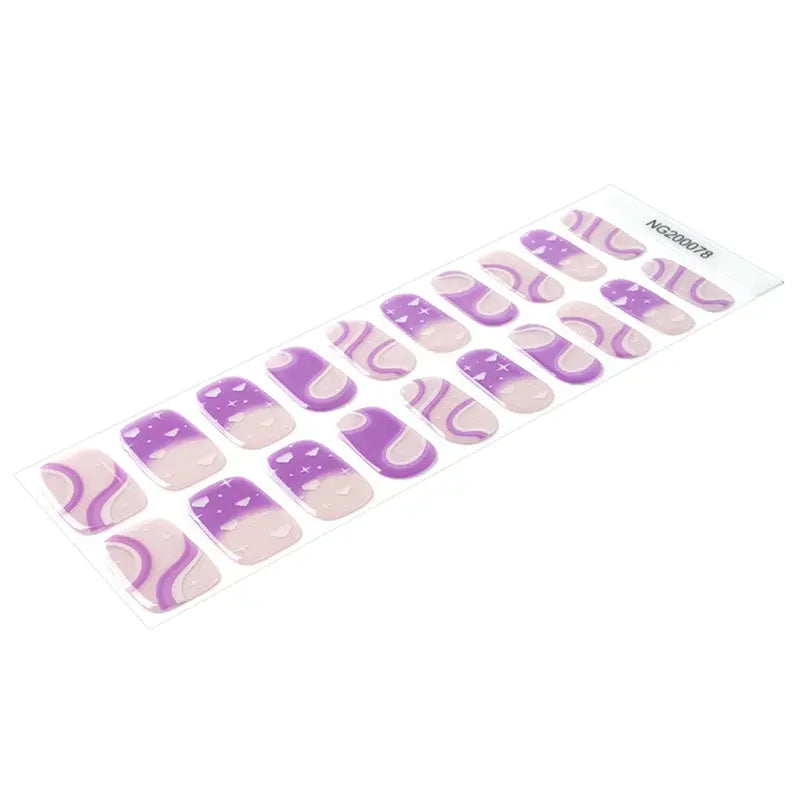 Purple Almond Nails — Semi-Cured Gel Nail Wraps