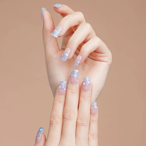 Blue Clouds — Semi-Cured Gel Nail Wraps