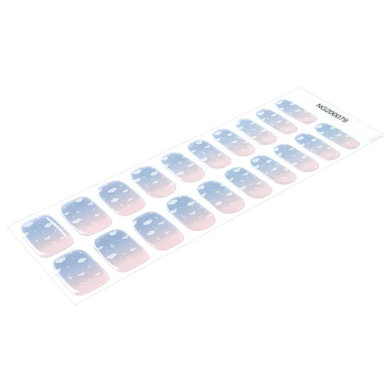 Blue Clouds — Semi-Cured Gel Nail Wraps