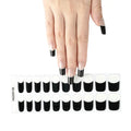 Gel Black French — Semi-Cured Gel Nail Wraps