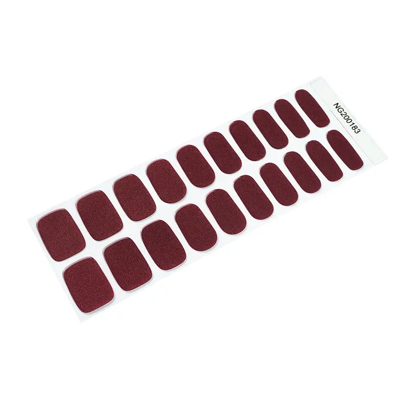 Gel Red Pearl — Semi-Cured Gel Nail Wraps