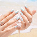 Gel Pale Blue-green Art Designs — Semi-Cured Gel Nail Wraps