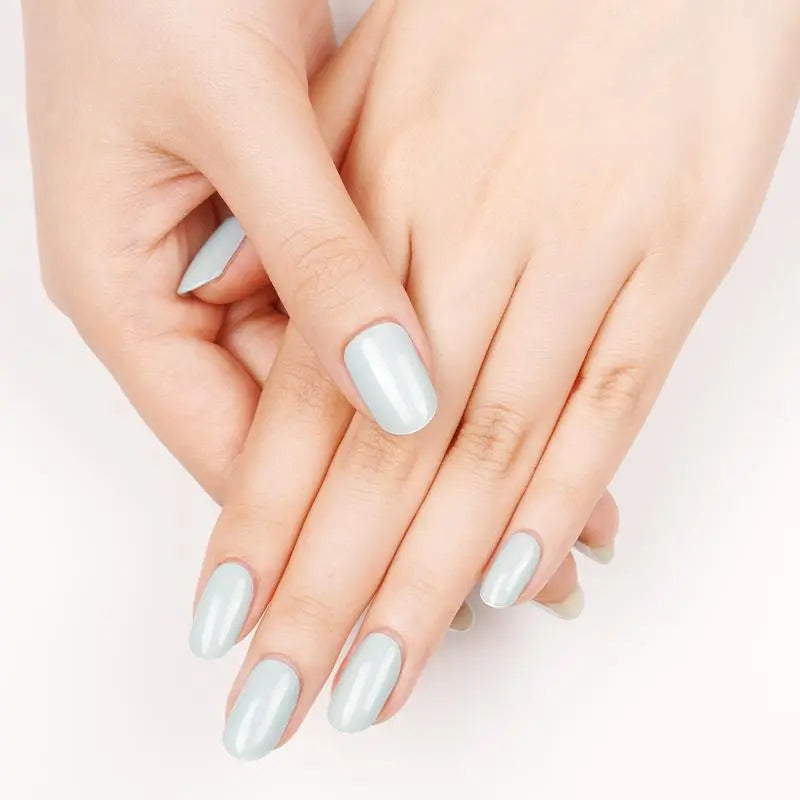 Gel Pale Blue-green Art Designs — Semi-Cured Gel Nail Wraps