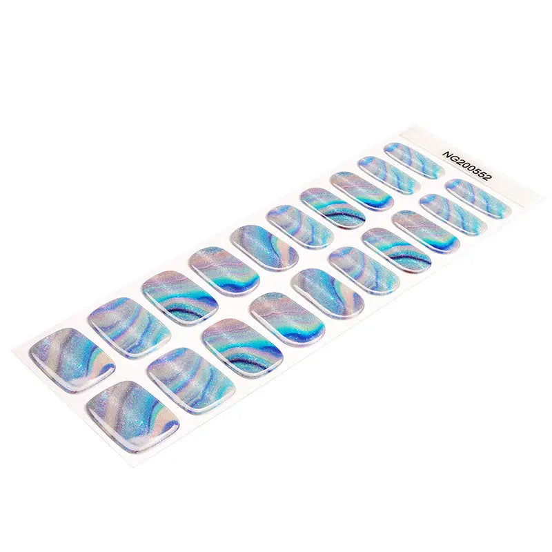 Glitter 20 Tips Cat-eye — Semi-Cured Gel Nail Wraps