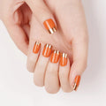 Golden French Gel Strips Gel Designs — Semi-Cured Gel Nail Wraps