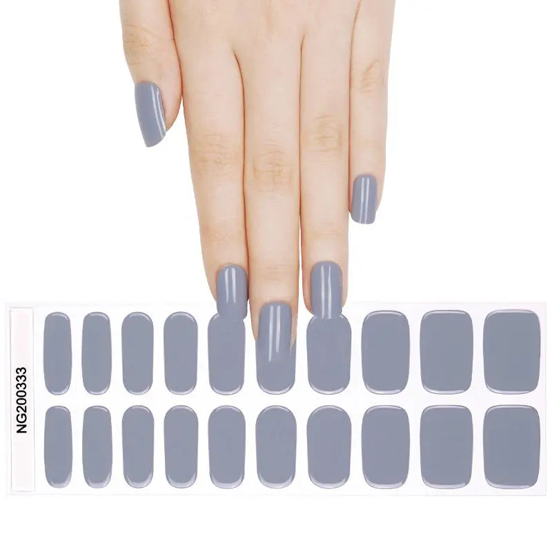 Gray Gel With Uv Light — Semi-Cured Gel Nail Wraps