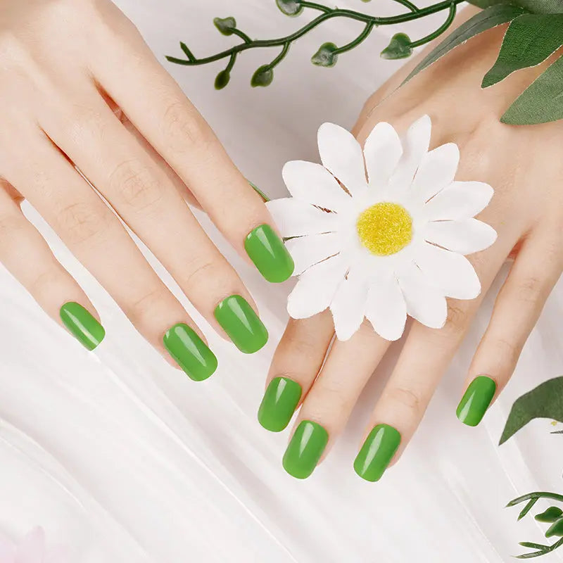 Green With Uv Light — Semi-Cured Gel Nail Wraps