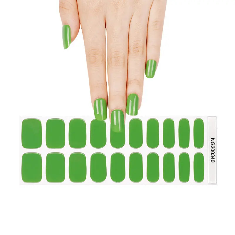Green With Uv Light — Semi-Cured Gel Nail Wraps