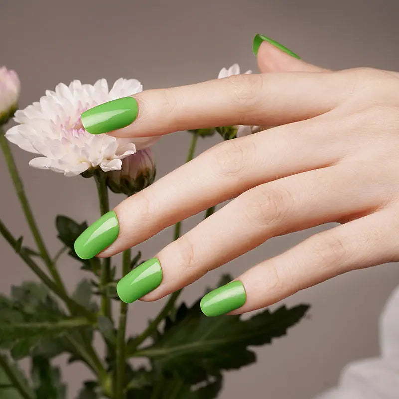 Green With Uv Light — Semi-Cured Gel Nail Wraps