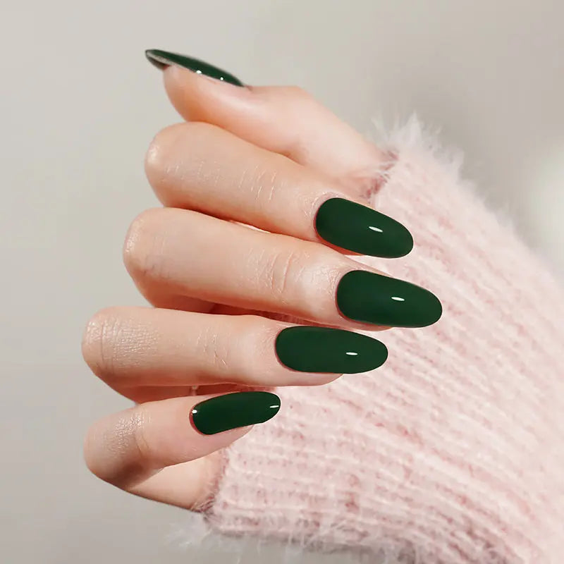 Green Solid Gel Designs — Semi-Cured Gel Nail Wraps