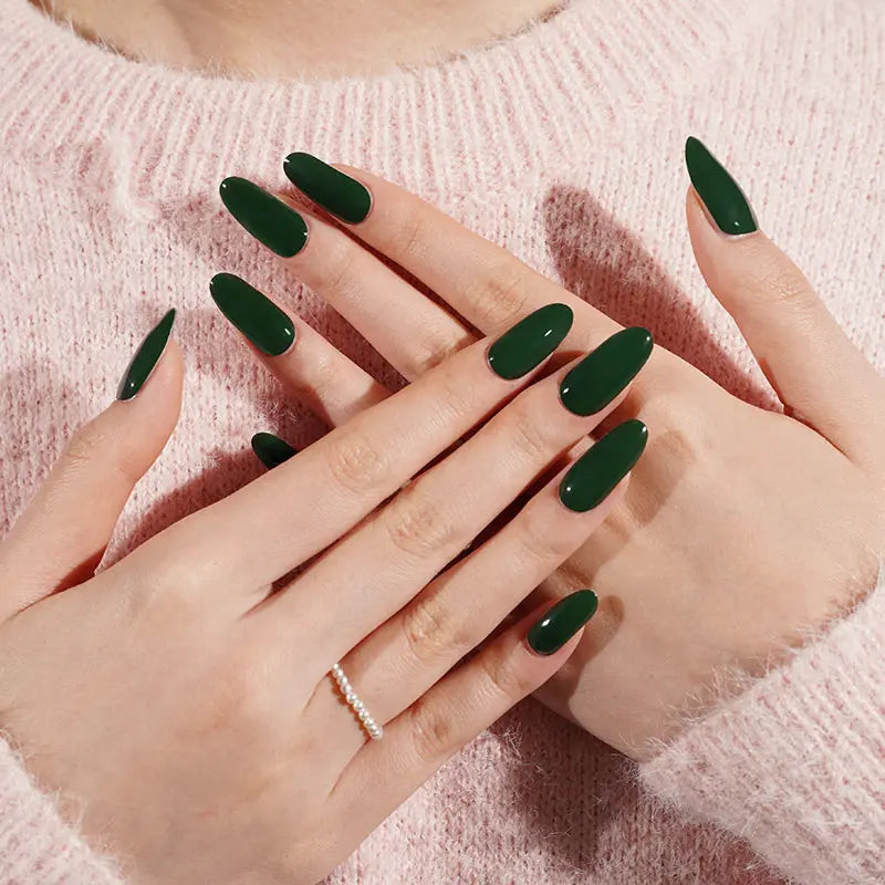 Green Solid Gel Designs — Semi-Cured Gel Nail Wraps