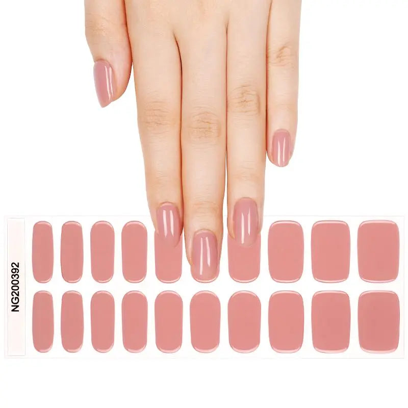 Gel Pink Strips Strip Tape — Semi-Cured Gel Nail Wraps