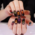 Halloween Gel Sticker Demon — Semi-Cured Gel Nail Wraps