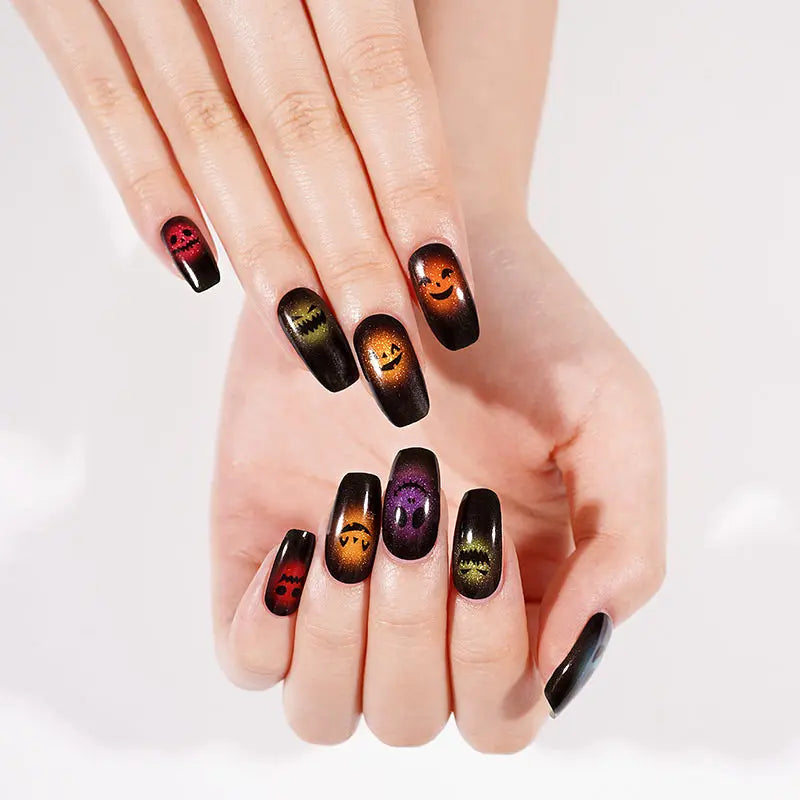Halloween Gel Sticker Demon — Semi-Cured Gel Nail Wraps