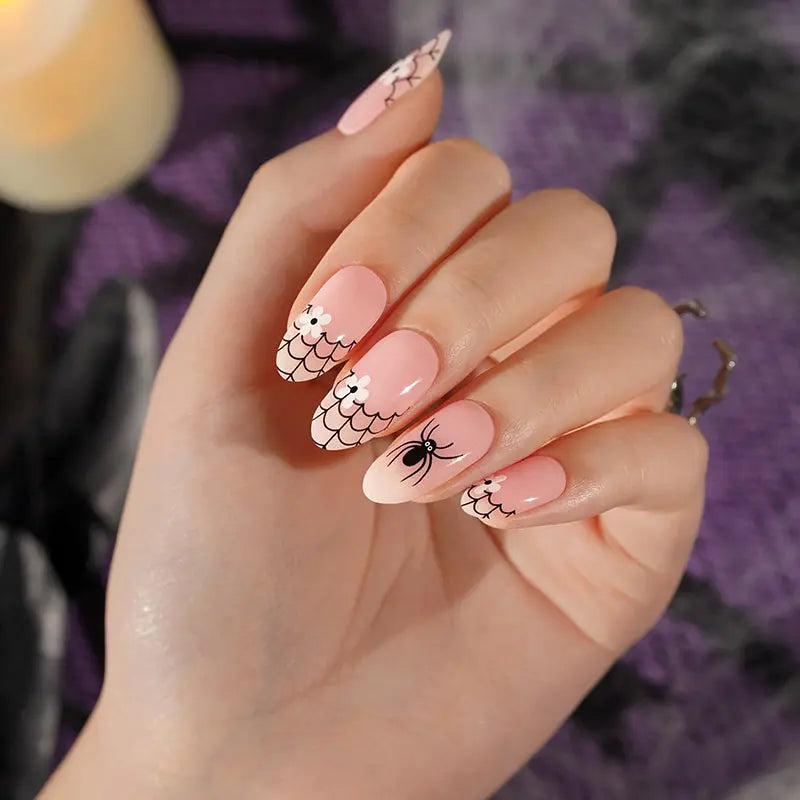 Halloween Gel Stickers Customizable French For Brands — Semi-Cured Gel Nail Wraps