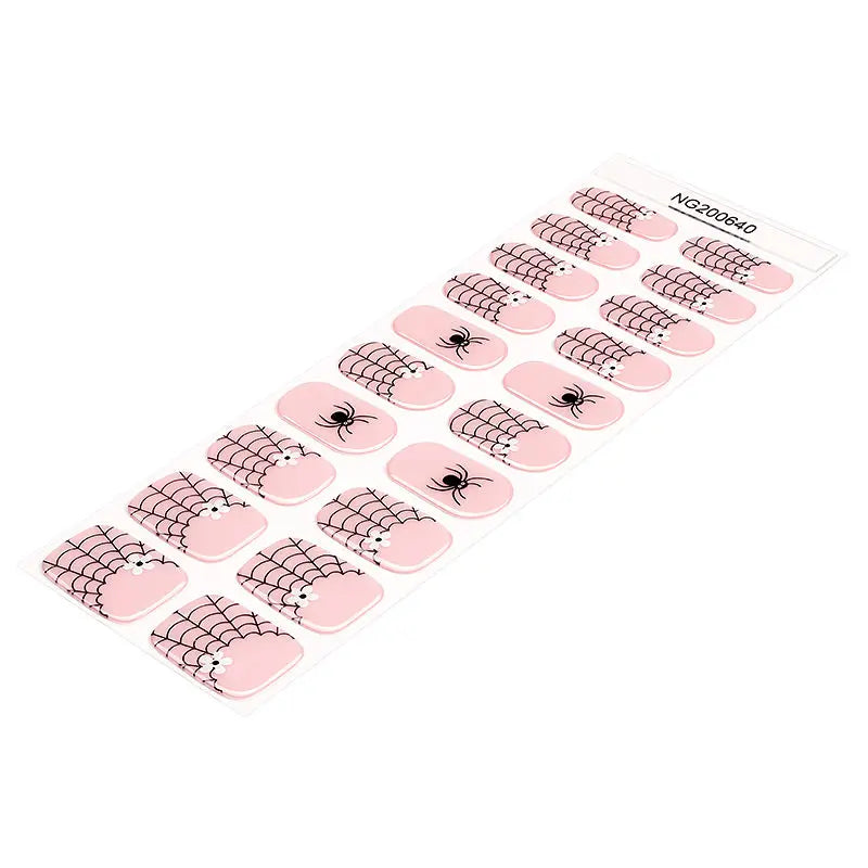 Halloween Gel Stickers Customizable French For Brands — Semi-Cured Gel Nail Wraps