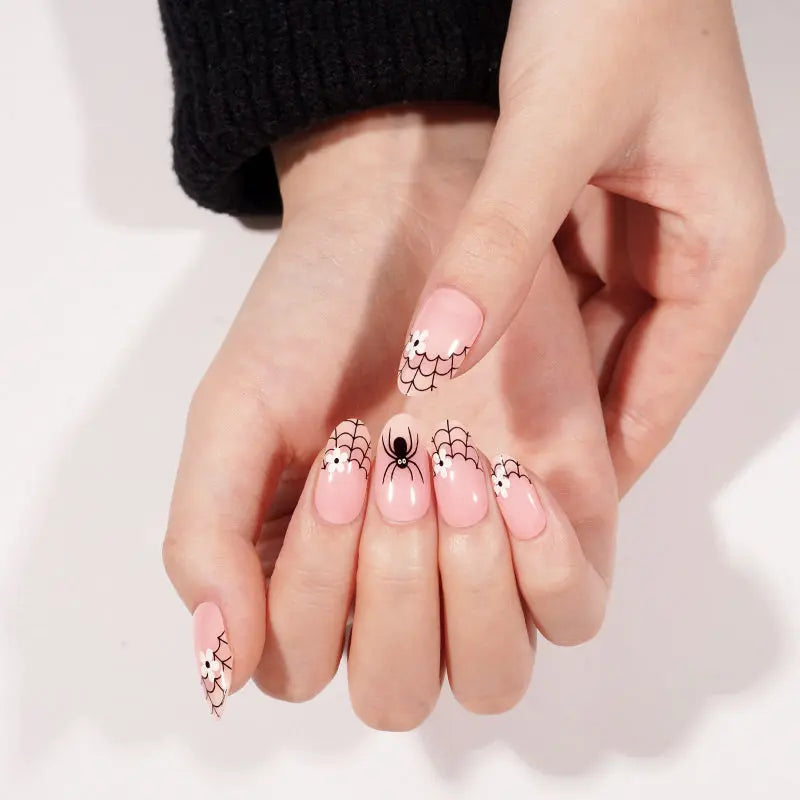 Halloween Gel Stickers Customizable French For Brands — Semi-Cured Gel Nail Wraps