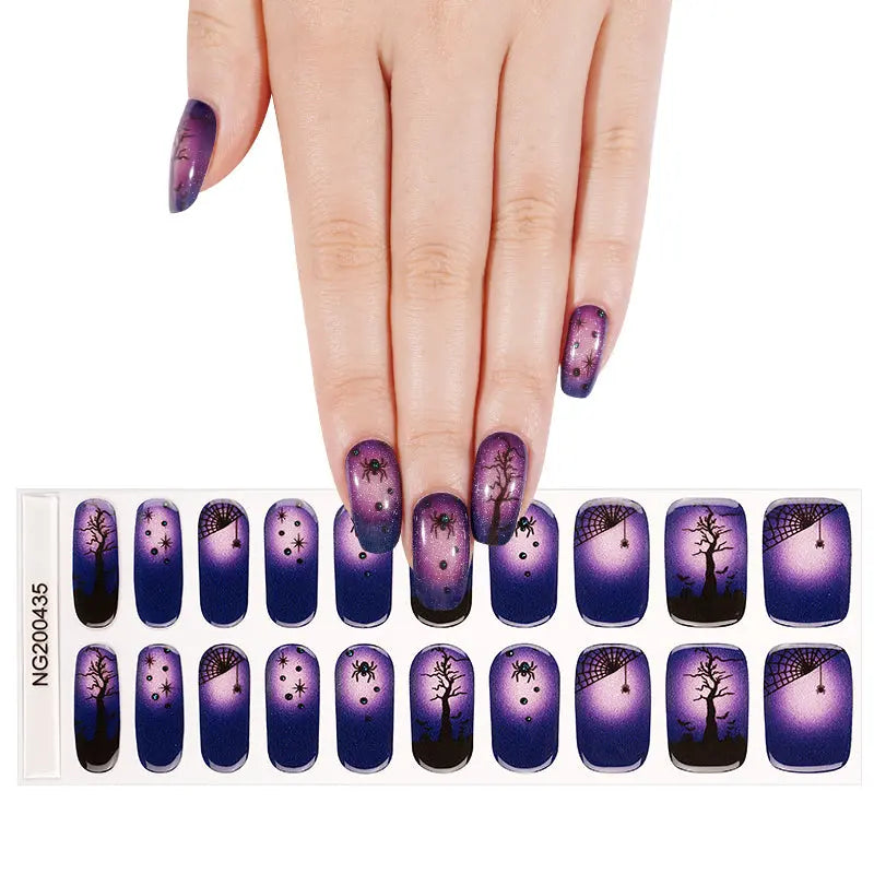 Halloween Black Woods Gel — Semi-Cured Gel Nail Wraps