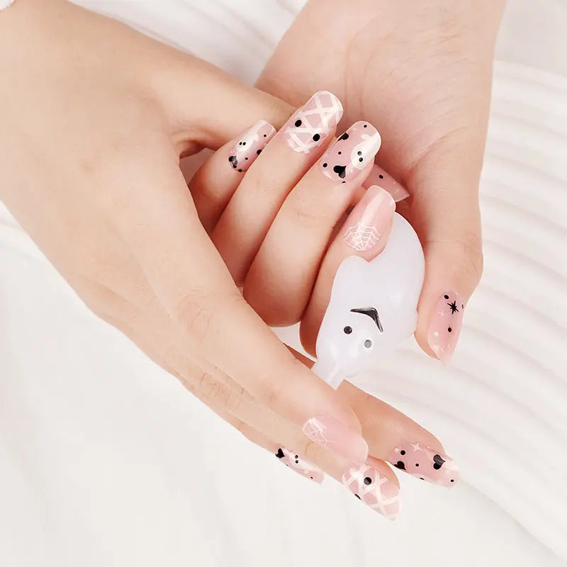 Halloween Ghost Designs — Semi-Cured Gel Nail Wraps