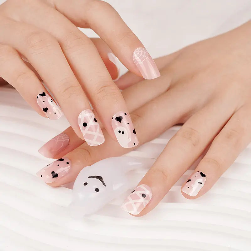 Halloween Ghost Designs — Semi-Cured Gel Nail Wraps