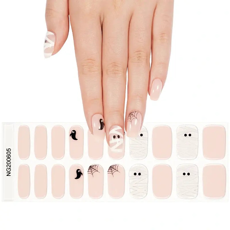 Halloween Gel Goblin — Semi-Cured Gel Nail Wraps