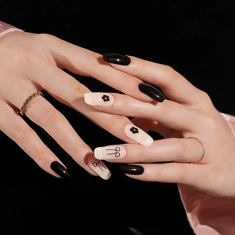Heart And Bowknot Pattern Cute & Trendy Designs For Salons And Brands — Semi-Cured Gel Nail Wraps