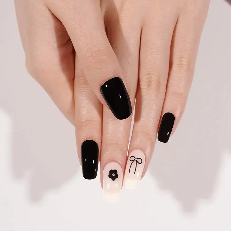Heart And Bowknot Pattern Cute & Trendy Designs For Salons And Brands — Semi-Cured Gel Nail Wraps
