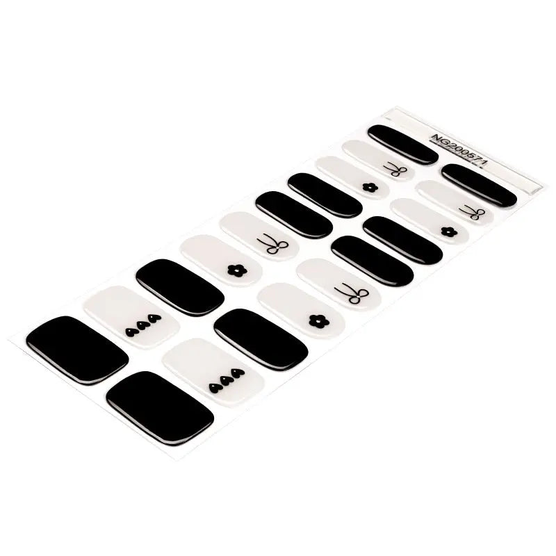 Heart And Bowknot Pattern Cute & Trendy Designs For Salons And Brands — Semi-Cured Gel Nail Wraps