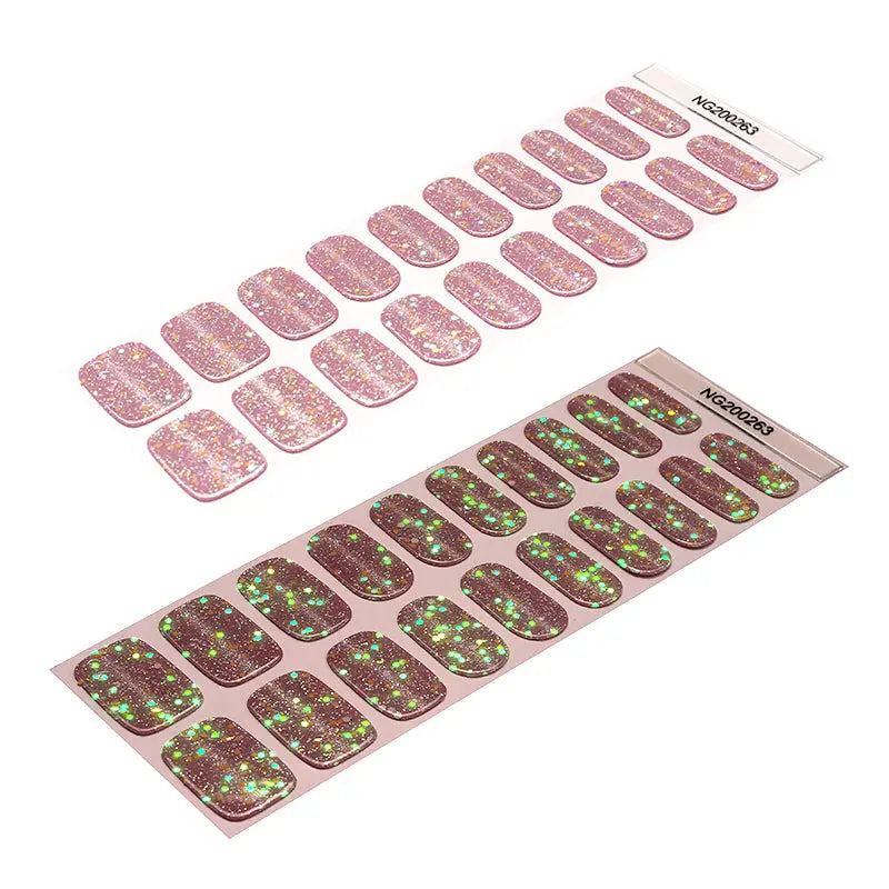 Hot Selling Non-Toxic Real Confetti — Semi-Cured Gel Nail Wraps