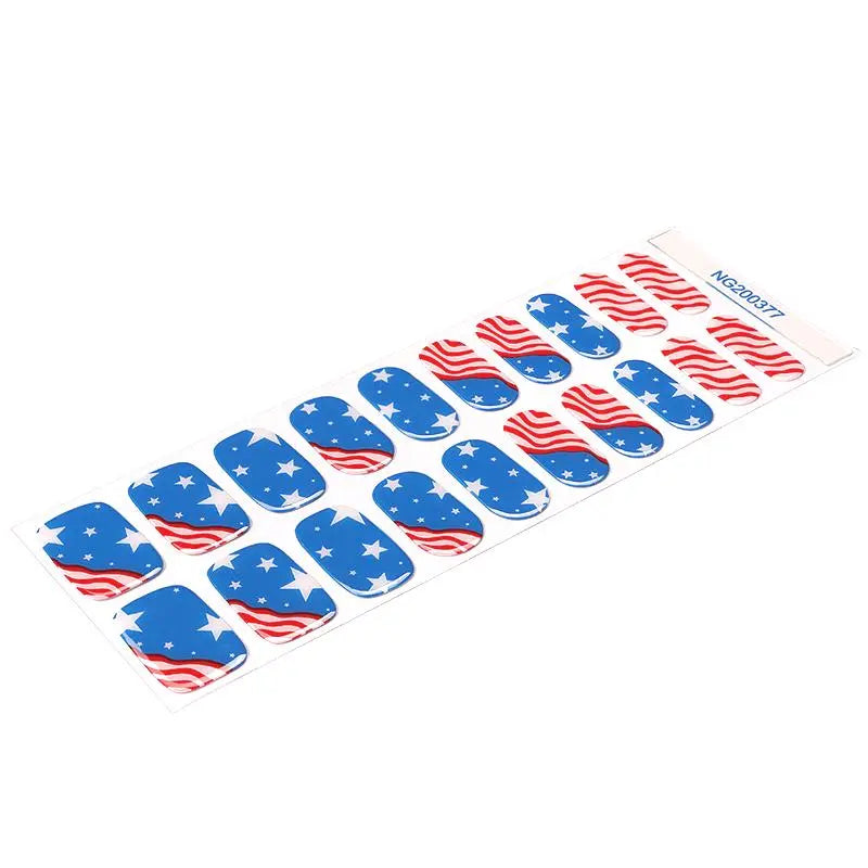 Independence Day Gel Strips Designs — Semi-Cured Gel Nail Wraps