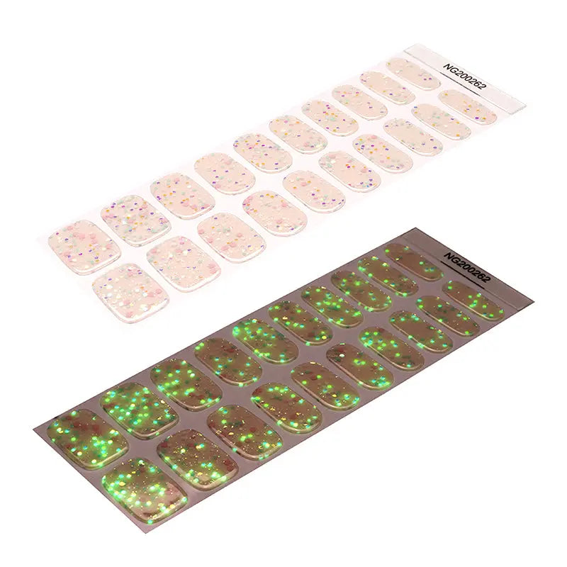 Korean Hot Popular Design — Semi-Cured Gel Nail Wraps