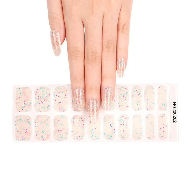 Korean Hot Popular Design — Semi-Cured Gel Nail Wraps